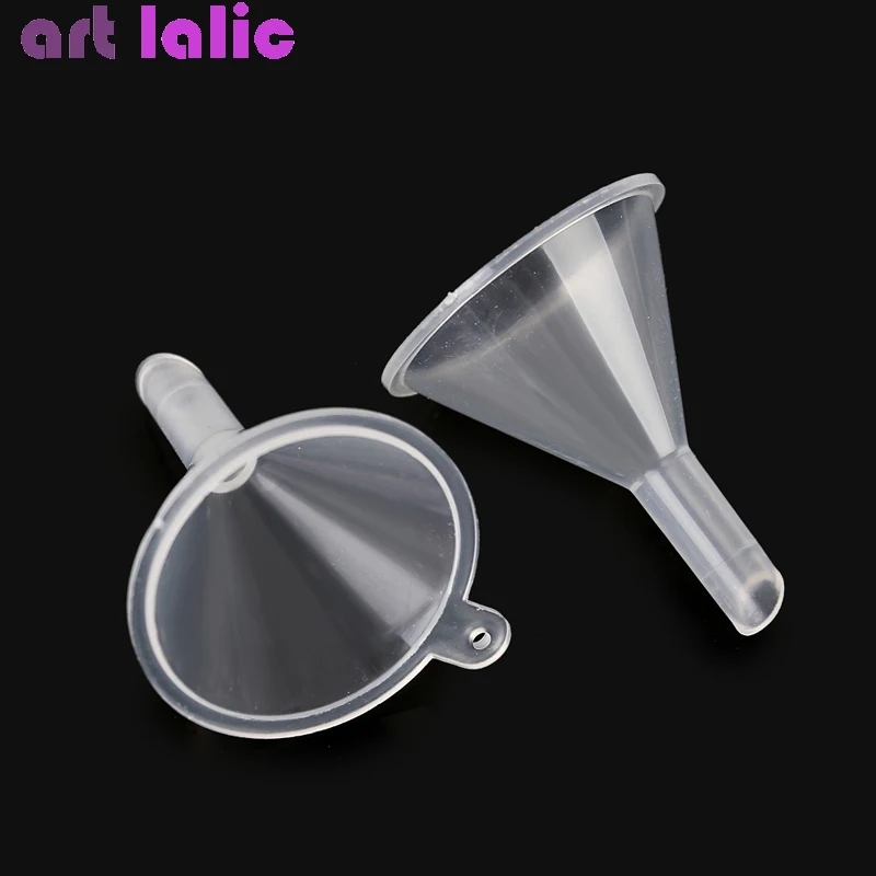 

10pcs Mini Transparent Plastic Perfume Diffuser Bottle Liquid Oil Funnels Labs Creative Emulsion Packing Nail Art Equipment Tool