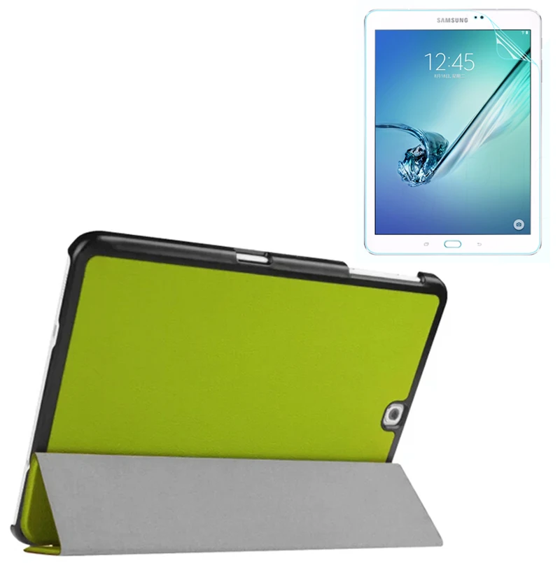 

1x Clear Screen Protector,Ultra Magnetic Luxury Folio Stand Leather Case Smart Cover For Samsung Galaxy Tab S 2 S2 9.7 T810 T815