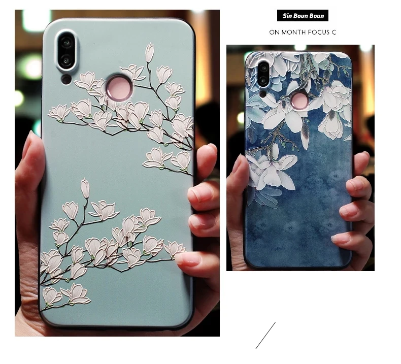 Для huawei P Smart чехол для huawei P Smart чехол s Чехол для Funda huawei psmart розовые цветы черный чехол для телефона