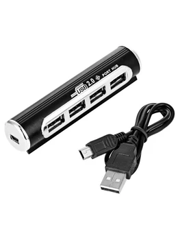 

3pcs/lot Aluminum USB 2.0 4 Port Hub Splitter Mirco High Speed High Quality With 1M USB Cable For PC Laptop Computer