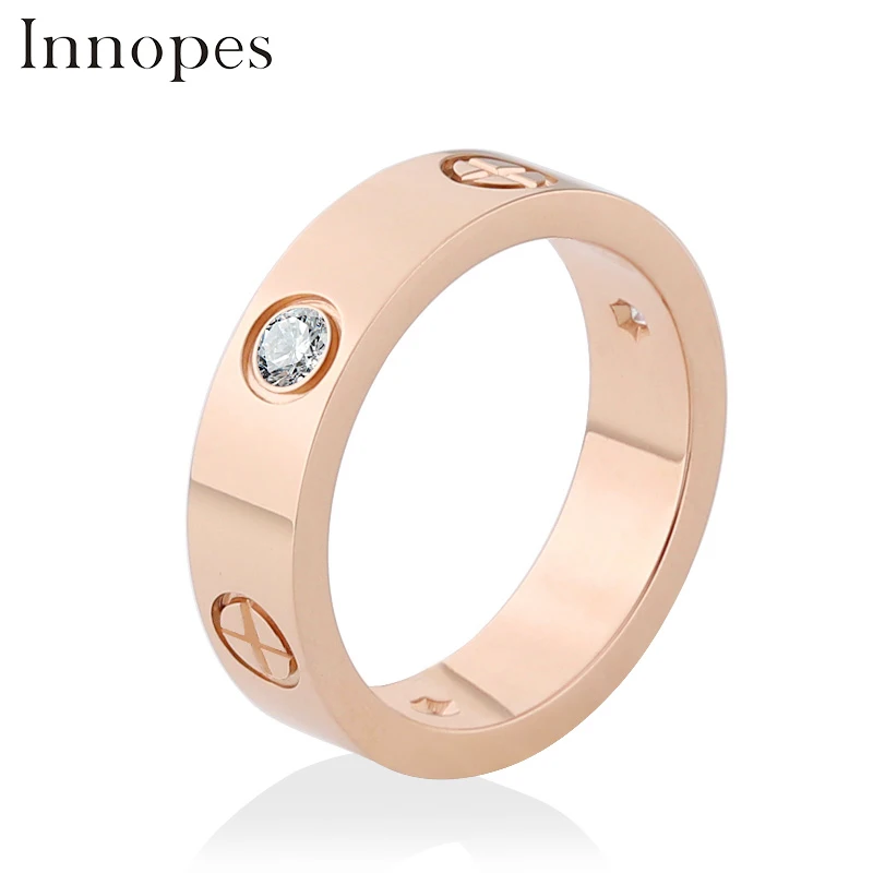 Модное циркониевое кольцо innope с головкой Филипа простое мужское из нержавеющей