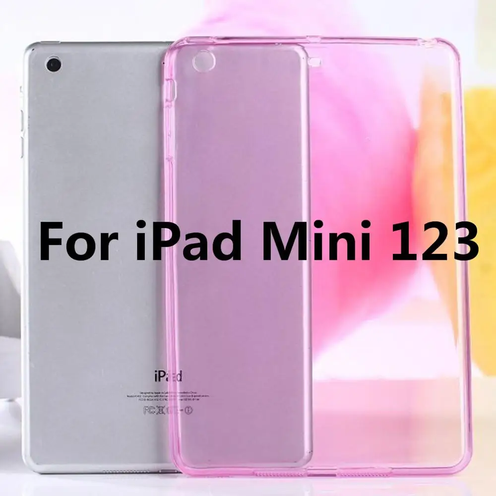 Для Apple iPad Mini 1 2 3 4 чехол TPU Мягкий Прозрачный бампер чехол для iPad Mini 7," ультра тонкий прозрачный силиконовый чехол A1550 - Цвет: For iPad Mini 123