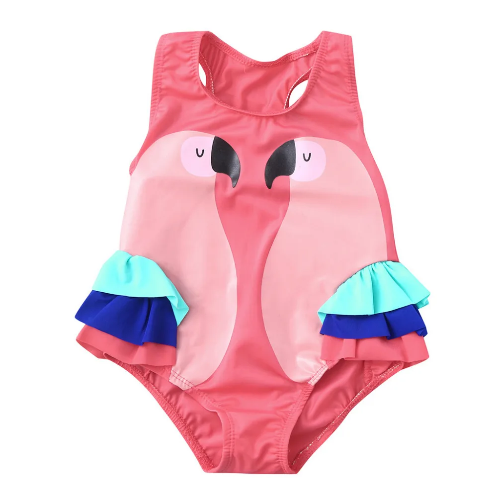 

children swimwear fo girls Polyester Summer swimsuit kids bathing suit one pieces Jumpsuit Ruffles Swan Swimwears Set K0301