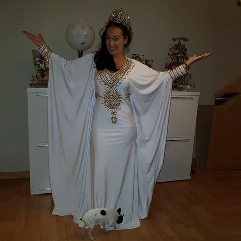 LORIE abito da sera arabo caftano marocchino scollo a v A Line perline  Chiffon manica lunga abito da ballo musulmano Dubai Abaya abito da  festa|party gown|muslim prom dressesdresses dubai - AliExpress