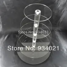 Современные 5 уровня кристалл акриловые Свадебная вечеринка важны кекс торт стенд