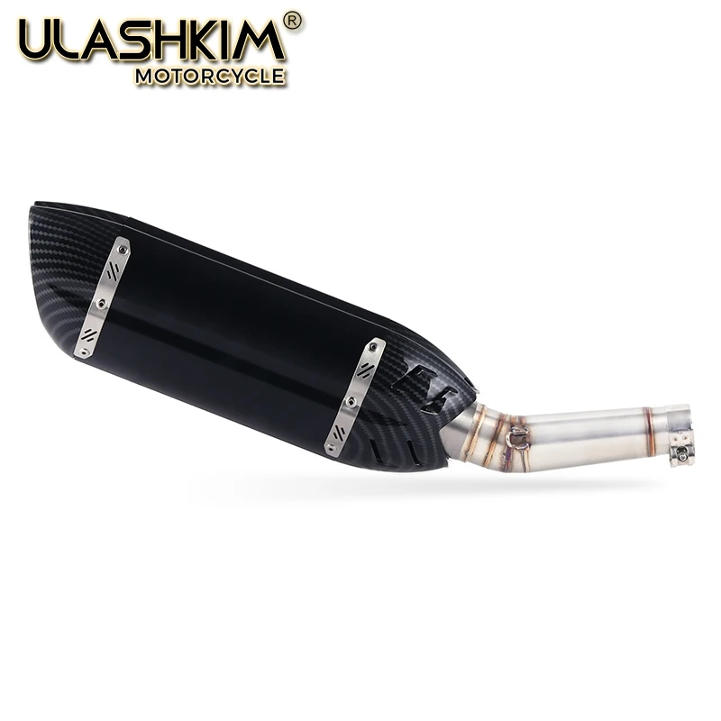 

Motorcycle Exhaust Muffler Pipe Link Pipe Carbon Fiber Exhaust Slip on Escape FOR HONDA NC700 NC750 NC750X 2012-2017