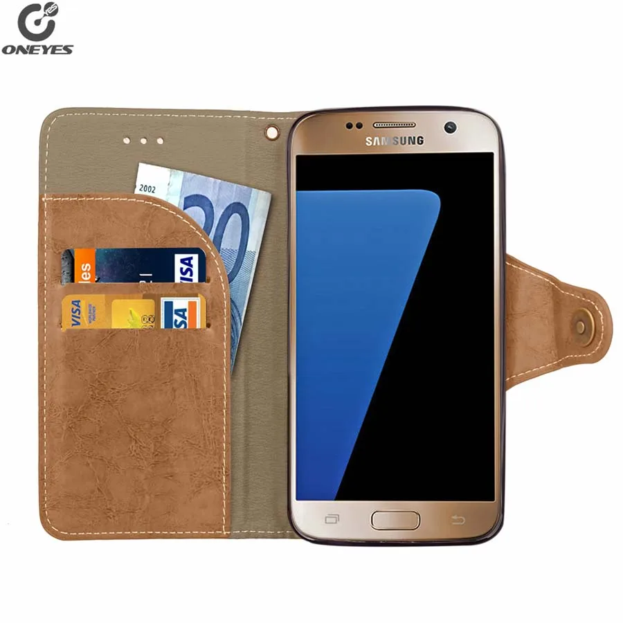 Кожаный чехол для Sansung Galaxy S7 S7 edge Чехол-книжка в стиле ретро чехол для телефона чехол для Galaxy S8 S8 Plus Чехол-сумка для мобильного телефона со стразами