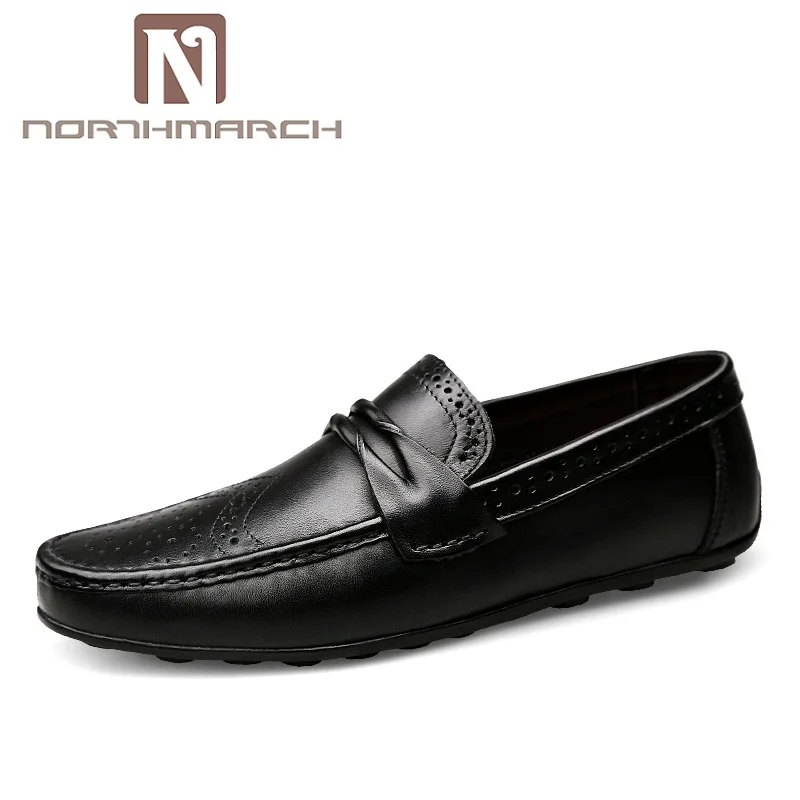 

NORTHMARCH Brand Men Shoes 2018 New Breathable Comfortable Genuine Leather Shoes Men Luxury Men Casual Shoes Loafers Moccasins