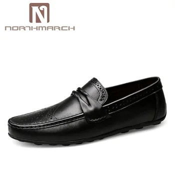 

NORTHMARCH Brand Men Shoes 2020 New Breathable Comfortable Genuine Leather Shoes Men Luxury Men Casual Shoes Loafers Moccasins