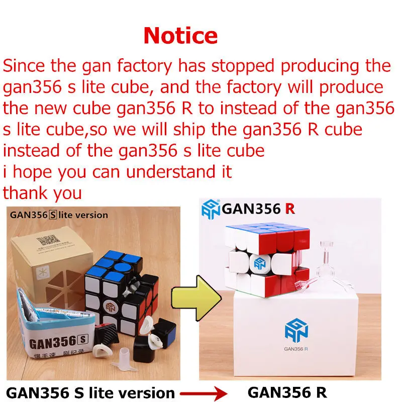 Ган 356 R, настоящий магический скоростной кубик, профессиональный 3x3 куб головоломка gans 356R версия игрушки для детей gan356 R