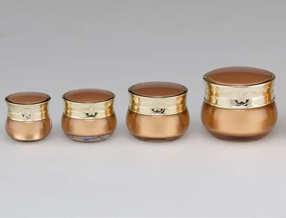 

10g/10ml Golden Glass Jar Empty Cream Jars Cosmetic Packaing Containers Pot With Lid For Hand cream mascara Container 100pcs/lot