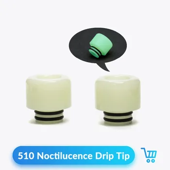 

Quartz Banger Luminous 510 Noctilucence Drip Tip Wide Bore E-Cigarette Mouth For RBA Tank RDA Atomizer Vape Drip Tips