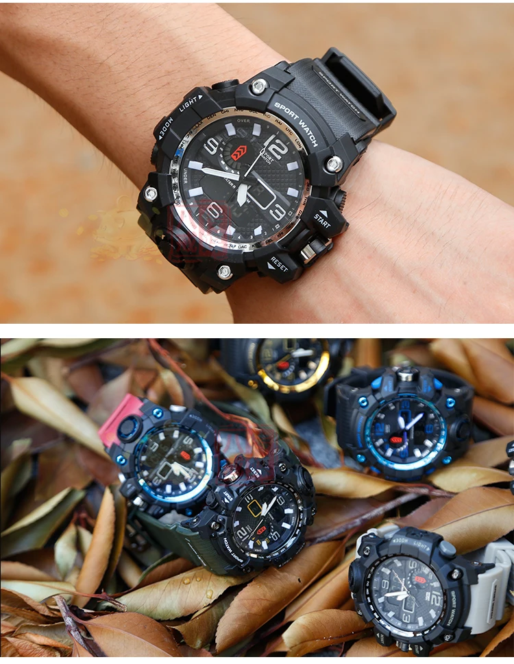 Losida Элитный бренд G каучуковый ремешок шок часы Военная Униформа армейский светодио дный светодиодный указатель водонепроница для мужчин