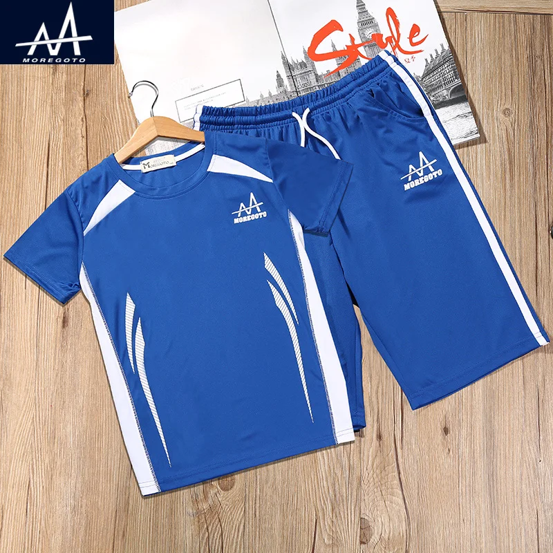 Summer Boy's Sports Suit Children's Soccer Clothes Dry Sportswear Big