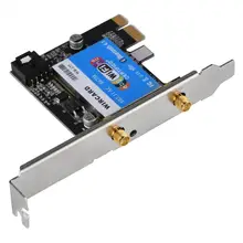 Сетевая карта PCIE Двухдиапазонная 2,4G/5G 867Mbps+ Bluetooth 4,1 PCIE беспроводная карта для рабочего стола