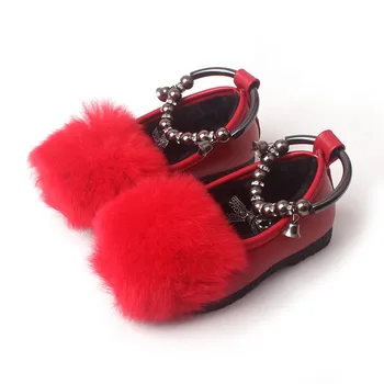 

Children's Baby Kids Shoes 2018 New Girls Plush Pure Leisure Shoes Boots Snowshoes Bottine Size 21 - 25 #1
