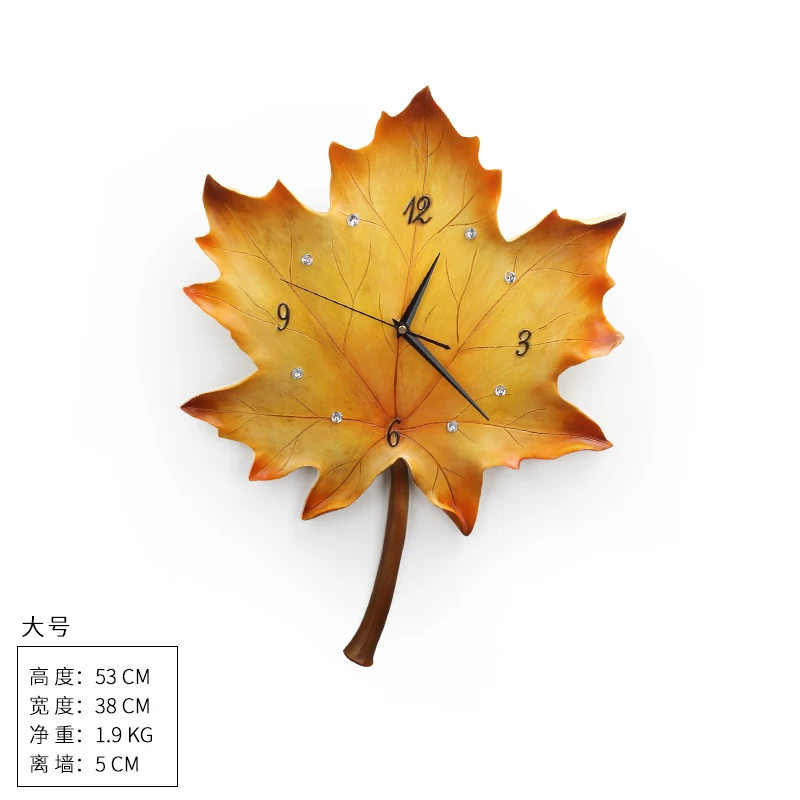 

Nordic Beautiful Maple Leaf Home Clock Simple Creative Wall Clock Modern Design Bedroom Decoration Quartz Clock Wall Big Clock