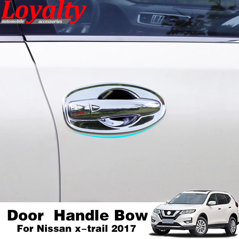 Chrome Door Handle Bowl Cup Cover For 2014-2017 Nissan X-Trail Rogue 8PCS T32