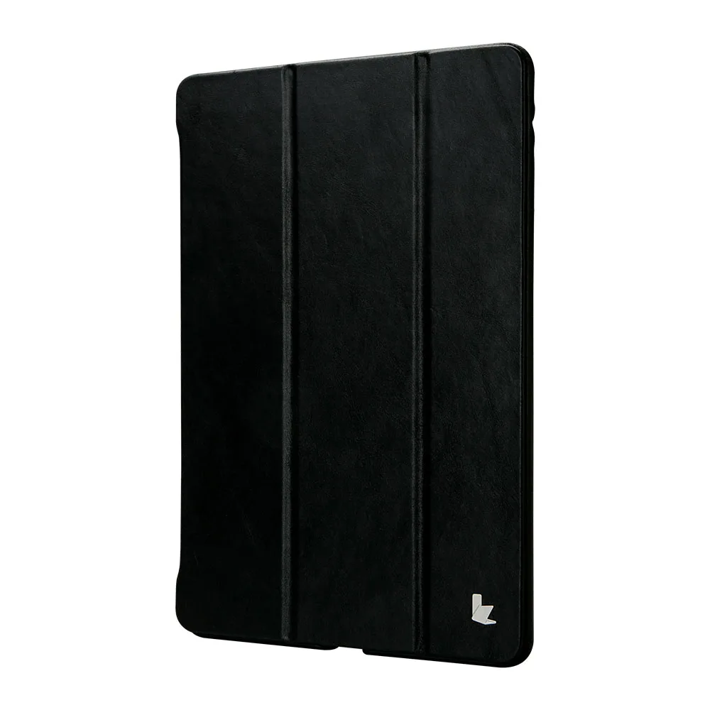 Jisoncase, натуральная кожа, умный чехол, для iPad Pro 10,5, чехол, роскошный кожаный чехол для планшета, чехол для iPad 10,5 дюймов, чехол - Цвет: Black