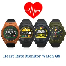 Pulsmesser Uhr Q8 für Iphone Samsung HTC Huawei Xiaomi Android Telefon Sport Smartwatch Armbanduhr mit g-sensor kompass
