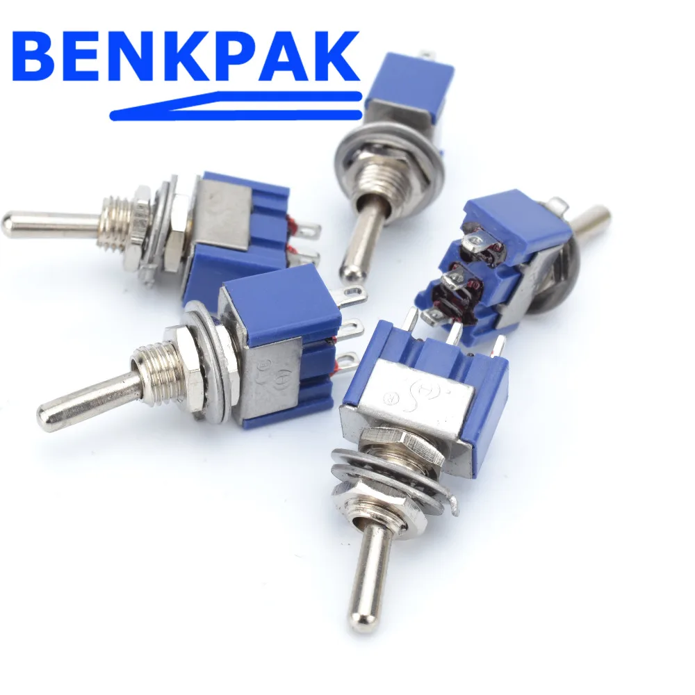 

5pcs MTS-103 6mm miniature toggle switch ON-OFF-ON 3 pins
