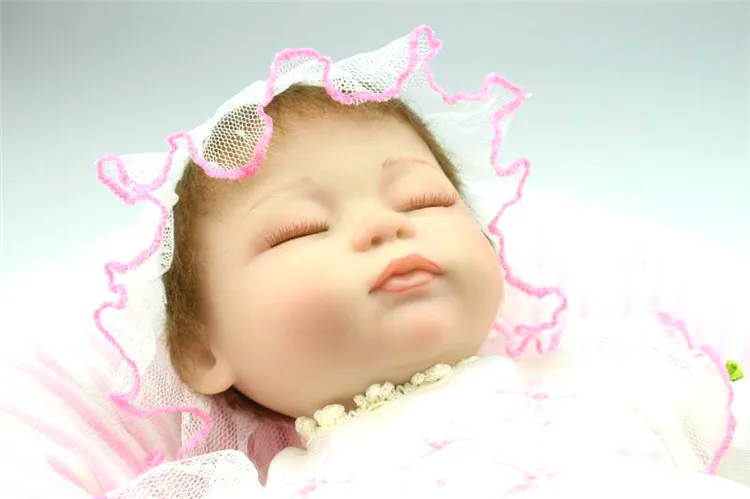 

42cm 16inch NewBorn Baby Dolls baby reborn lifelike sleeping Silicone Reborn Baby Dolls for Kids Handmade simulation Bonecas