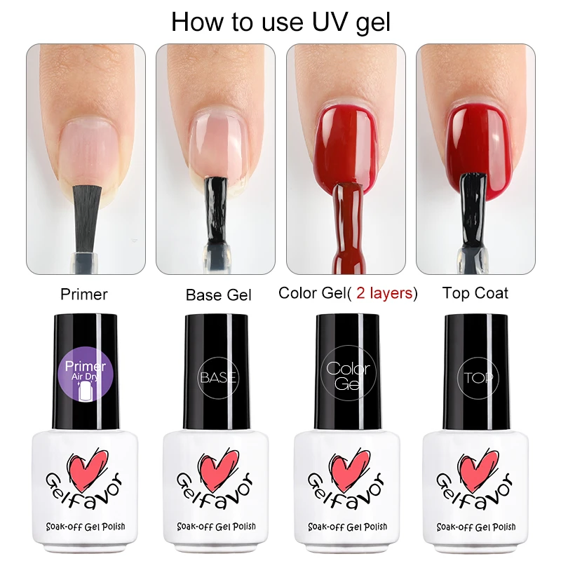 

Gelfavor Primer Strengthen Nail Gel Foundation Nail Varnish 7ml Hybrid Primer Base And Top Coat Polish Nail Art Semi Permanent