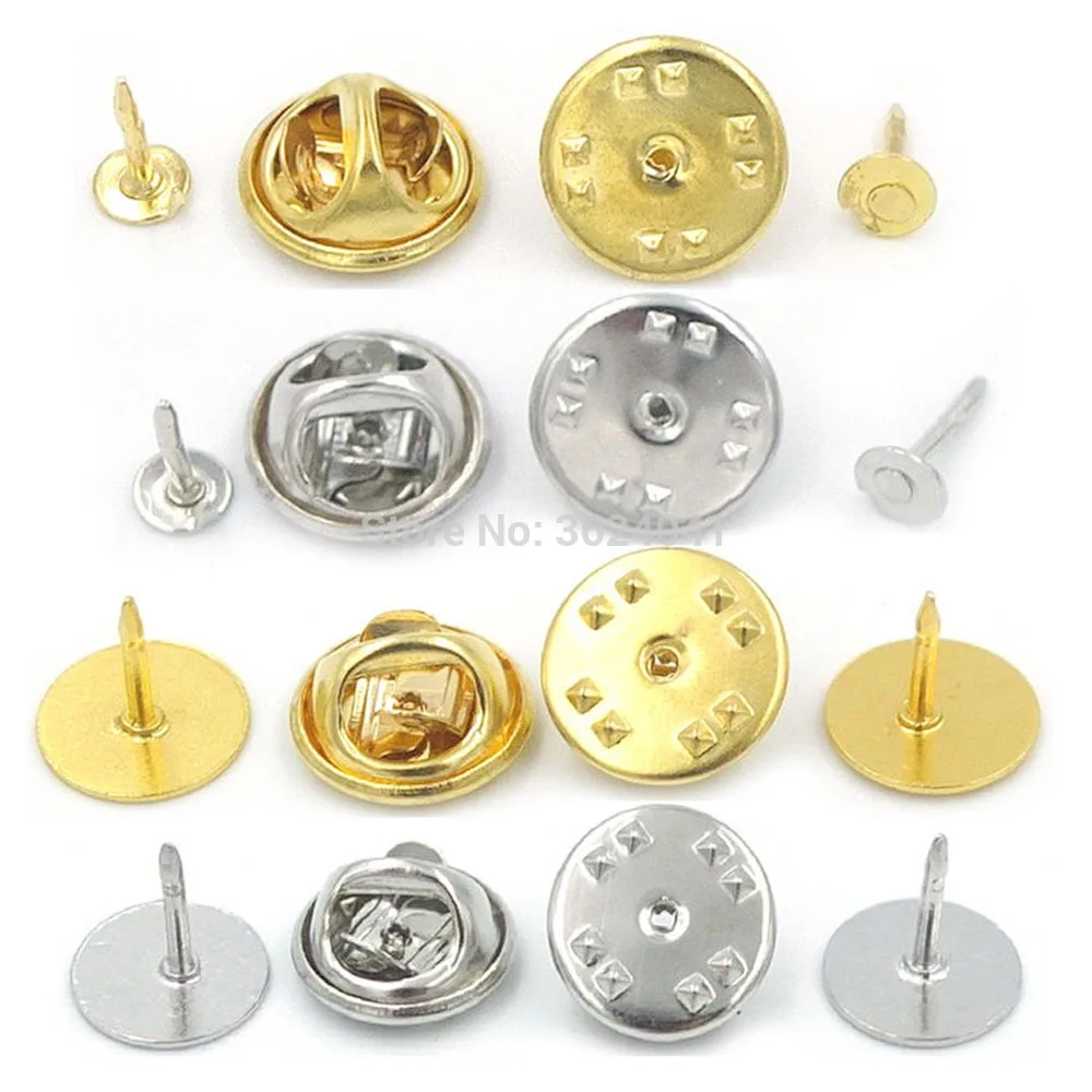 

4.5mm 3/8" 10mm TIE Tacks Findings Pad craft CLUTCH & backs Pin Pinch clothes 2050 100 200Pcs Pick