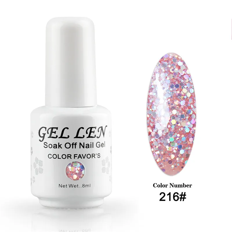 

Gel Len Glitter Nail Polish UV Soak Off Nail Gel Varnish Led Gel Lacquer