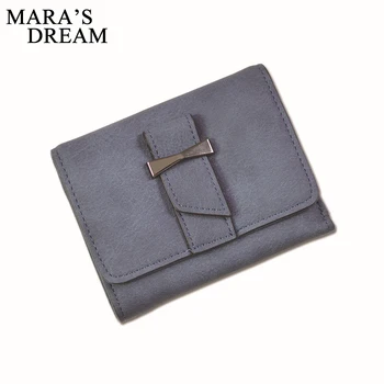 

Mara's Dream Latest Women PU Leather Wallet Female Small Short Change Hasp Purse Female Solid Color Card Holders For Girls Bags