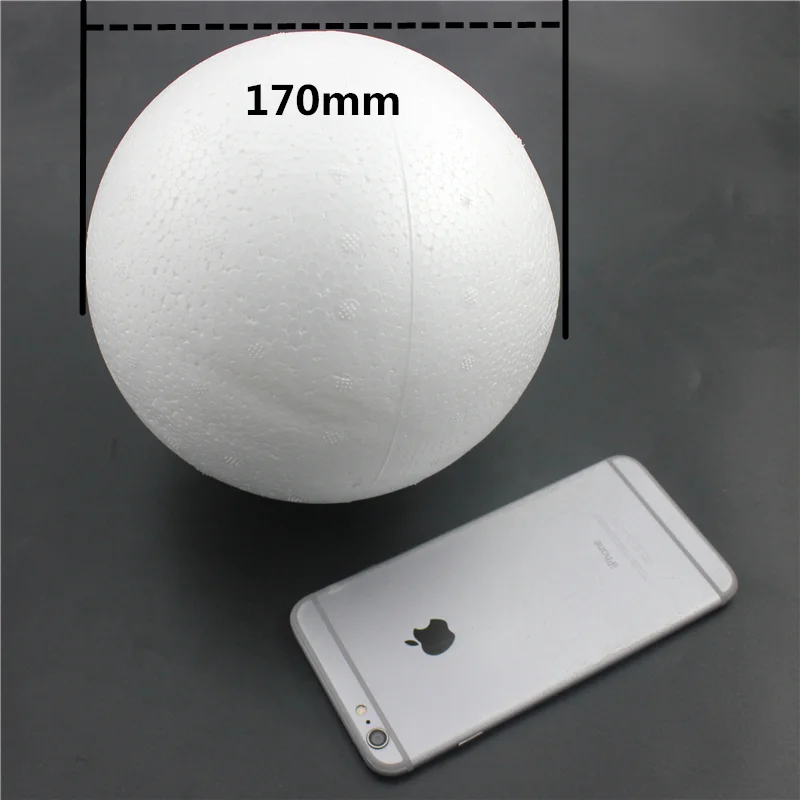 

1 pcs 170mm Modelling Polystyrene Styrofoam Foam Ball White Craft Balls For DIY Christmas Party Decoration Supplies Gifts