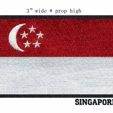 Сингапур вышивной флаг патч " широкий заказ вышитые железные на аппликация