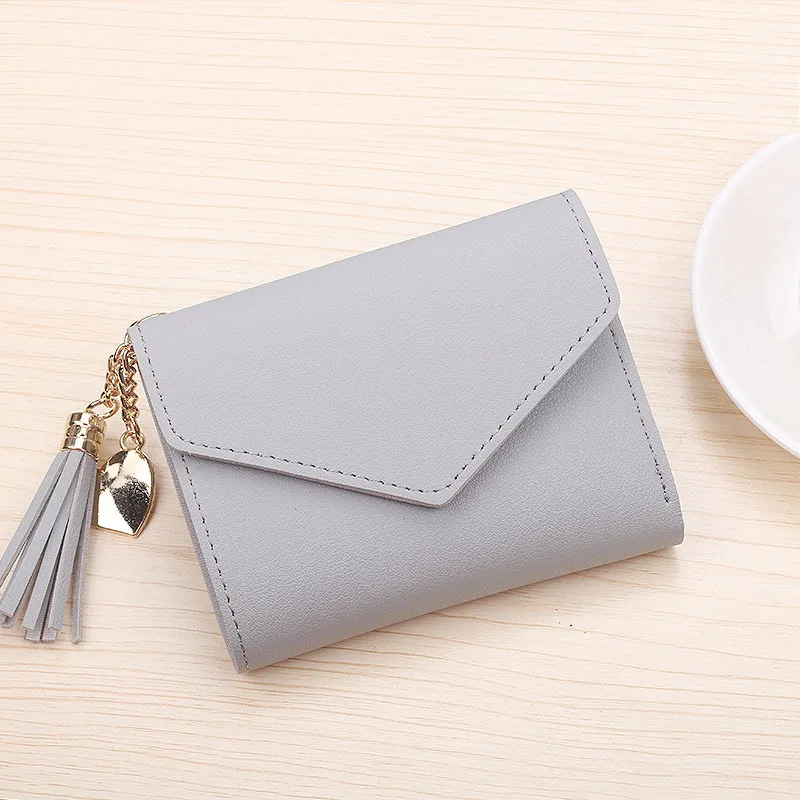 2018 Fashion Tassel Women Wallet for Credit Cards Small Luxury Brand Leather Short Womens Wallets and Purses Carteira Feminina 2018 Fashion Tassel Women Wallet for Credit Cards Small Luxury Brand Leather Short Womens Wallets and Purses Carteira Feminina