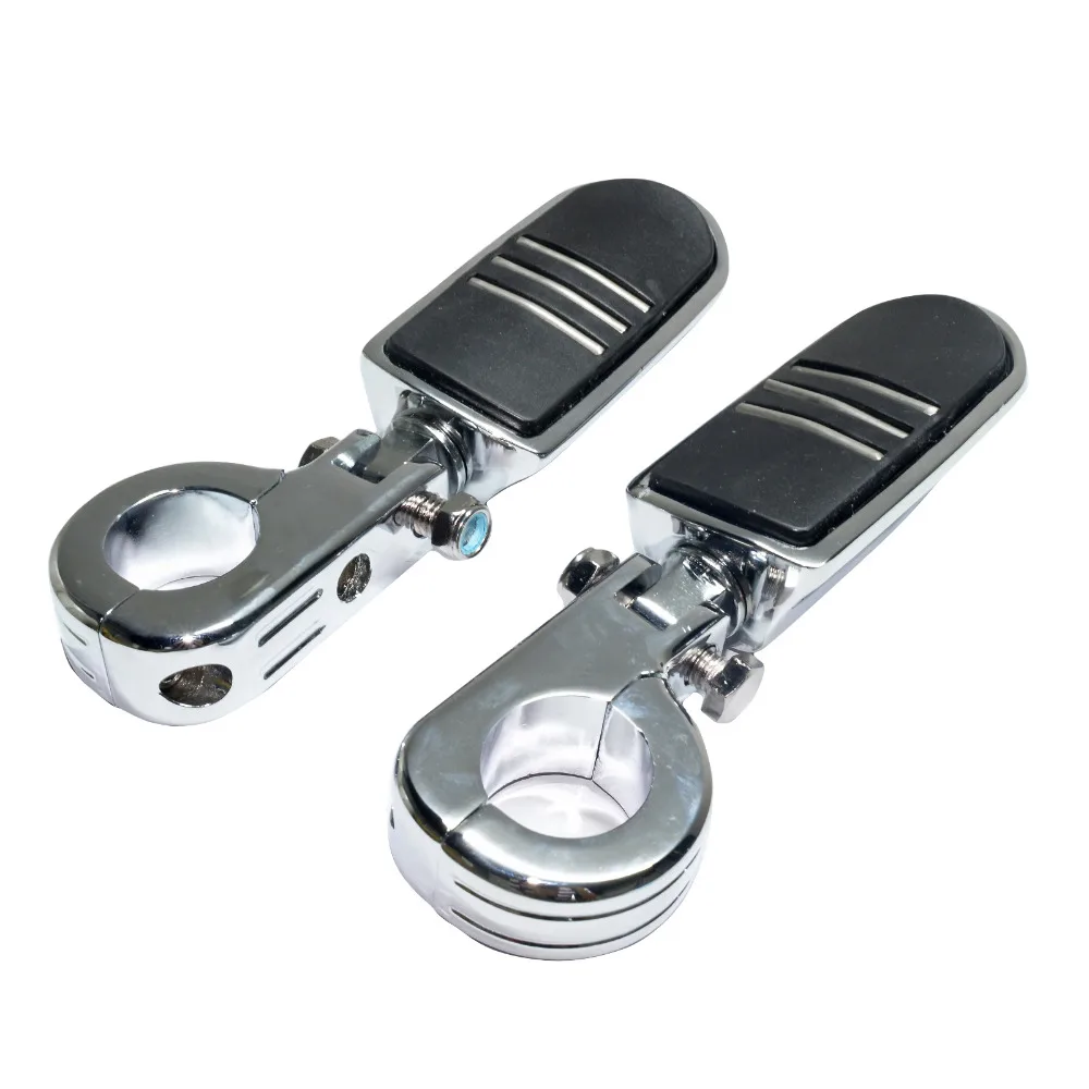 Black 1.5/" Engine Guard Crash Highway Bar Adjustable Foot Peg Mount For Harley