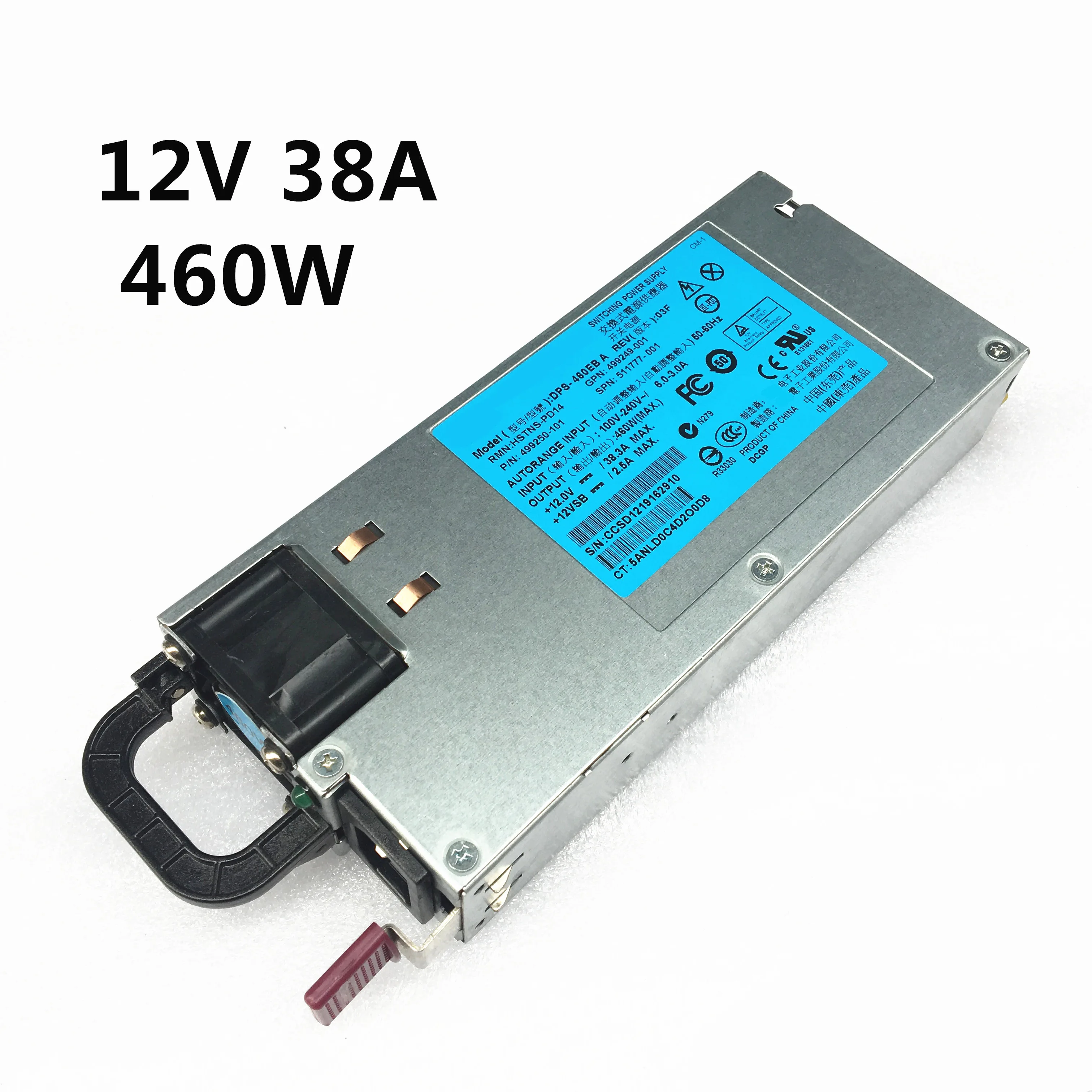 Тест DL380G6 G7 тест на прочность 100% A 1 5 4 37573 b2 511777 001 499249 101 12 В 38A 460 Вт|Импульсный