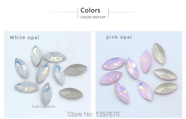 All-size Navette/Horse eye opal Faceted Glass fancy stone point back crystal Diamantes Rhinestones Nail Art jewelry making beads