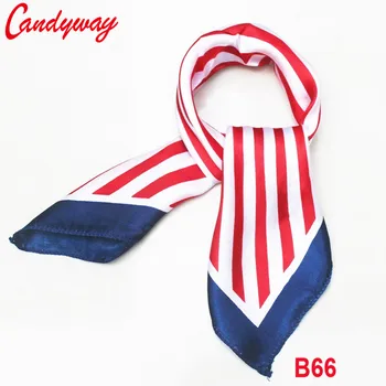 

Red Vertical stripe artwork Head scarf Silk Fashion Ladies Accessories Women Square Scarve neckerchief fashion Printed bb066