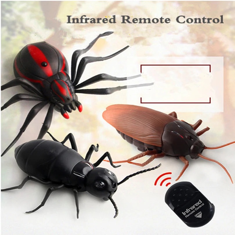 

Infrared Remote Control Insect Toys Simulation Spider Ants Cockroaches Electric RC Toy For Adult Prank Insects Halloween Gift
