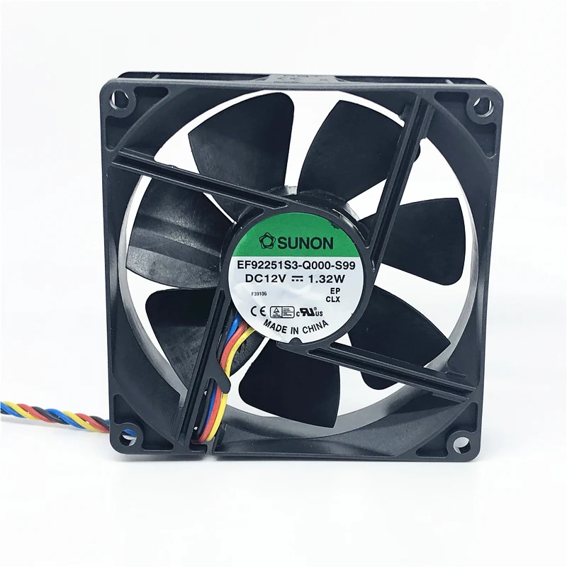 SUNON 9025 90MM 90x90x25mm 775 CPU Fan PC Case Cooling Fan 12V 1.32W EF92251S3-Q000-S99 with PWM 4pin