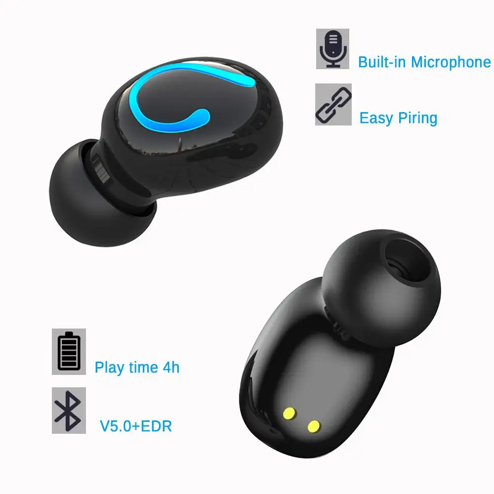 Yiwa TWS Bluetooth наушники HD стерео беспроводные наушники с шумоподавлением Спортивная гарнитура