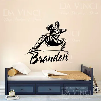 

Kung Fu Martial Arts Decal Custom Name Wall Personalized Vinyl Sticker Decor