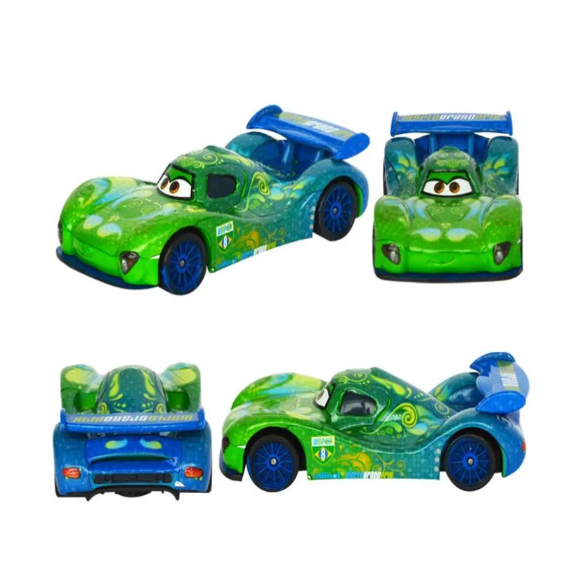 

Cars Disney Pixar Cars 2 And Cars 3 Lightning McQueen Family Brazil Racing Diecast Metal Alloy Toy Car 1:55 Brand New In Stock