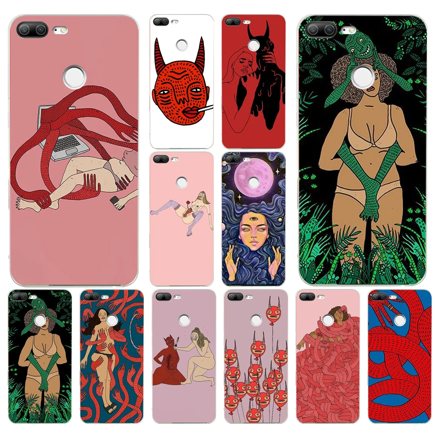 

269FG polly nor painting art gift Soft Silicone Tpu Cover phone Case for huawei Honor 9 Lite