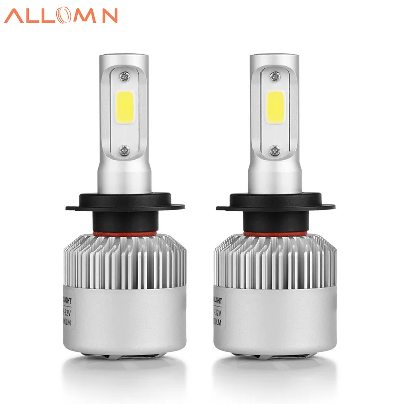 

H7 COB LED Car Headlight Bulb Kit 72W 8000lm Auto Front Light H7 Fog Light Bulbs 6500K 12V 24V Led Automotive Headlamp
