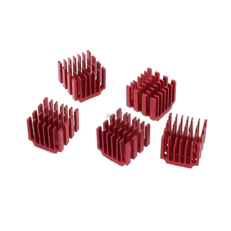 

1 Set Aluminum Alloy Cooler Adhesive Thermal Tape Heatsink Cooling Heat Sink Block Kit suitable for Raspberry Pi models
