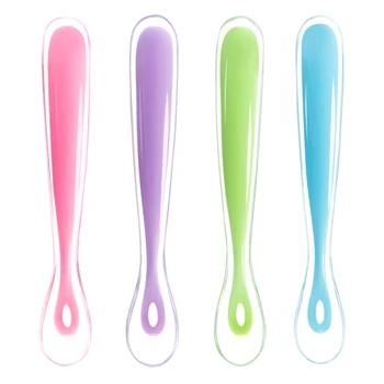 

1Pcs Soft Non-toxic Silicone Safety Baby Feeding Spoon Kids Spoon Baby Feeder Flatware Tableware Spoon Silicone Tools For Baby