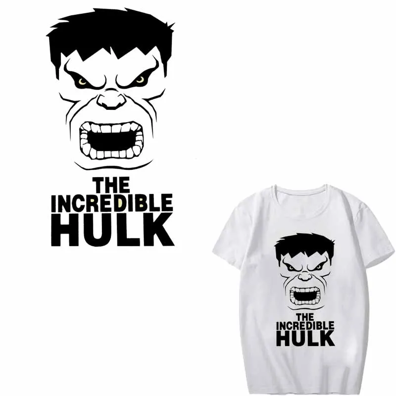 Iron on Transfer Hulk Patches for Clothes DIY T-shirt Applique Heat Transfer Vinyl Ironing Letter Patch Stickers on Clothes