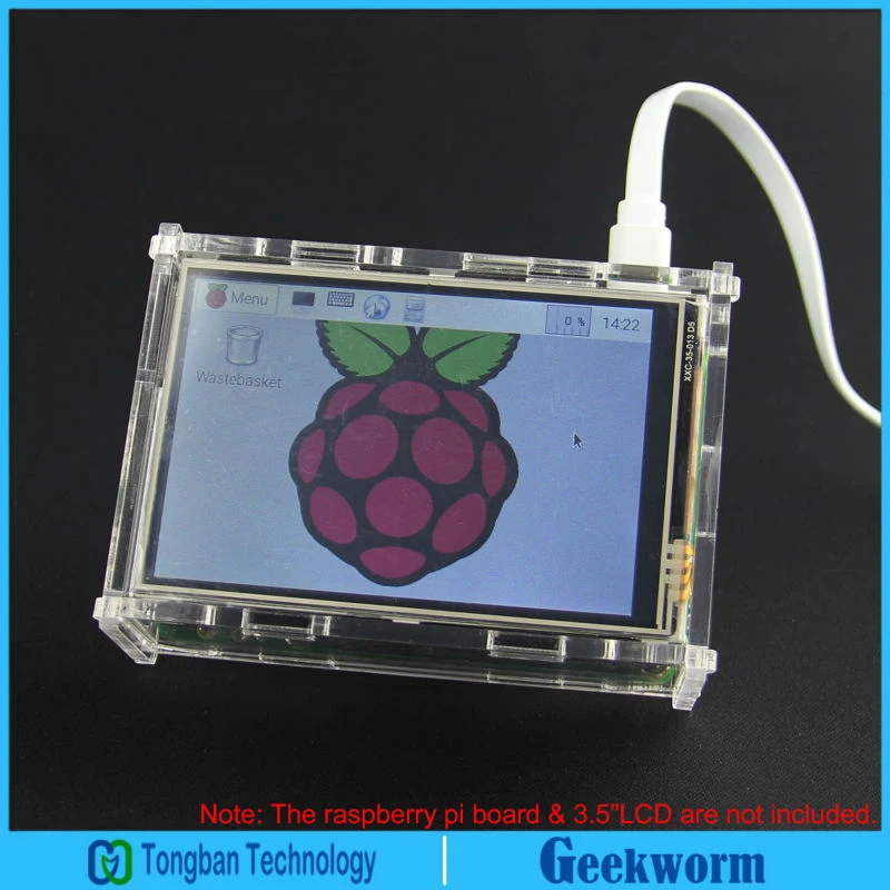 Акриловый чехол для Raspberry Pi 3 B+/3B/Pi 2 Модель B 3,5 дюйма lcd
