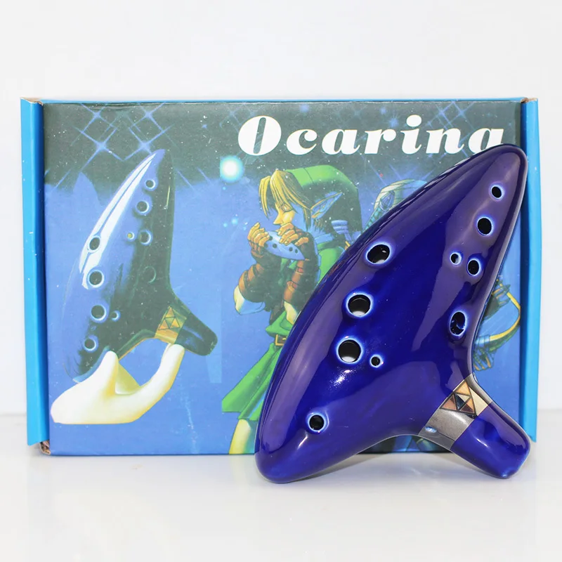 Новое поступление 12 отверстий керамическая канавка Ocarina с выжиганием в печи of Time