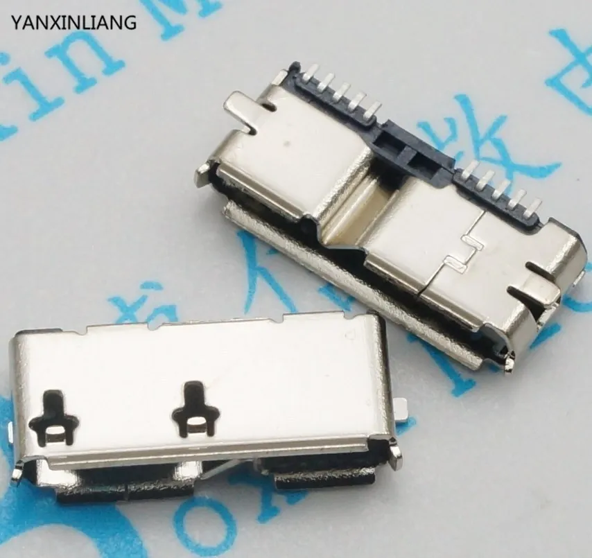 

2pcs Micro USB 3.0 B Type SMT Female Socket SMD 2 10pin USB Connector for Mobile Hard Disk Drives Data Interface